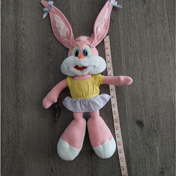 Vintage Tiny Toons Adventures Babs Bunny Pink Stuffed Plush 16" Stuffed Animal - Picture 7 of 7